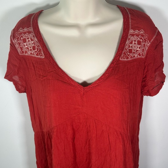 Knox Rose Red Boho Embroidered Dress, Size Small - Picture 6 of 6